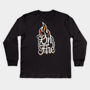 On Fire Mood Kids Long Sleeve T-Shirt